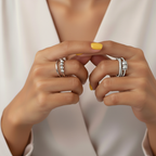 Anillo antiestrés Geométrico giratorio ajustable – anillo antiestrés con aro giratorio ajustable