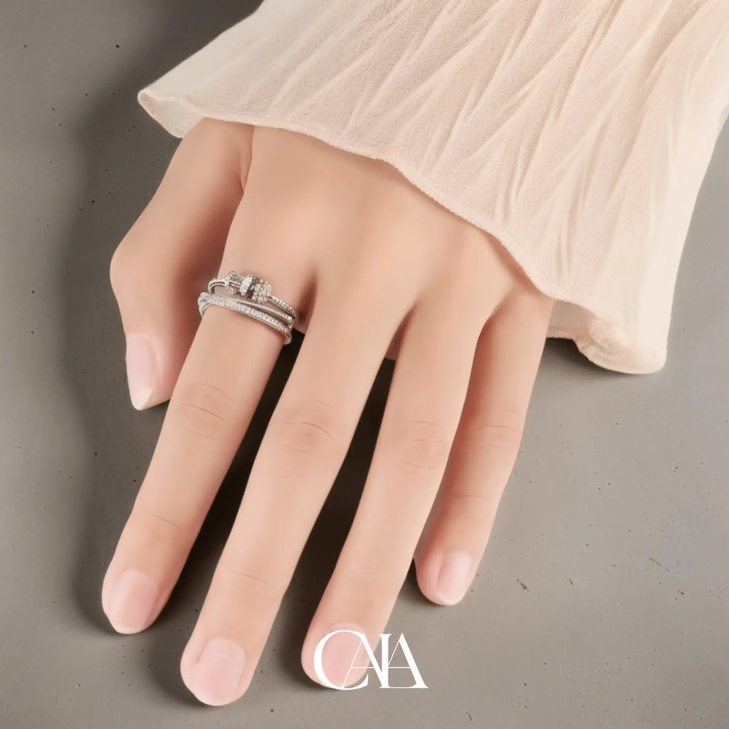 Anillo Geométrico antiestrés giratorio ajustable - Calagir.com