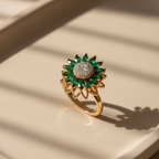 Anillo Girasol antiestrés giratorio ajustable – anillo antiestrés con aro giratorio ajustable