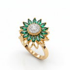 Anillo Girasol antiestrés giratorio ajustable – anillo antiestrés con aro giratorio ajustable