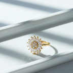 Anillo Girasol antiestrés giratorio ajustable – anillo antiestrés con aro giratorio ajustable