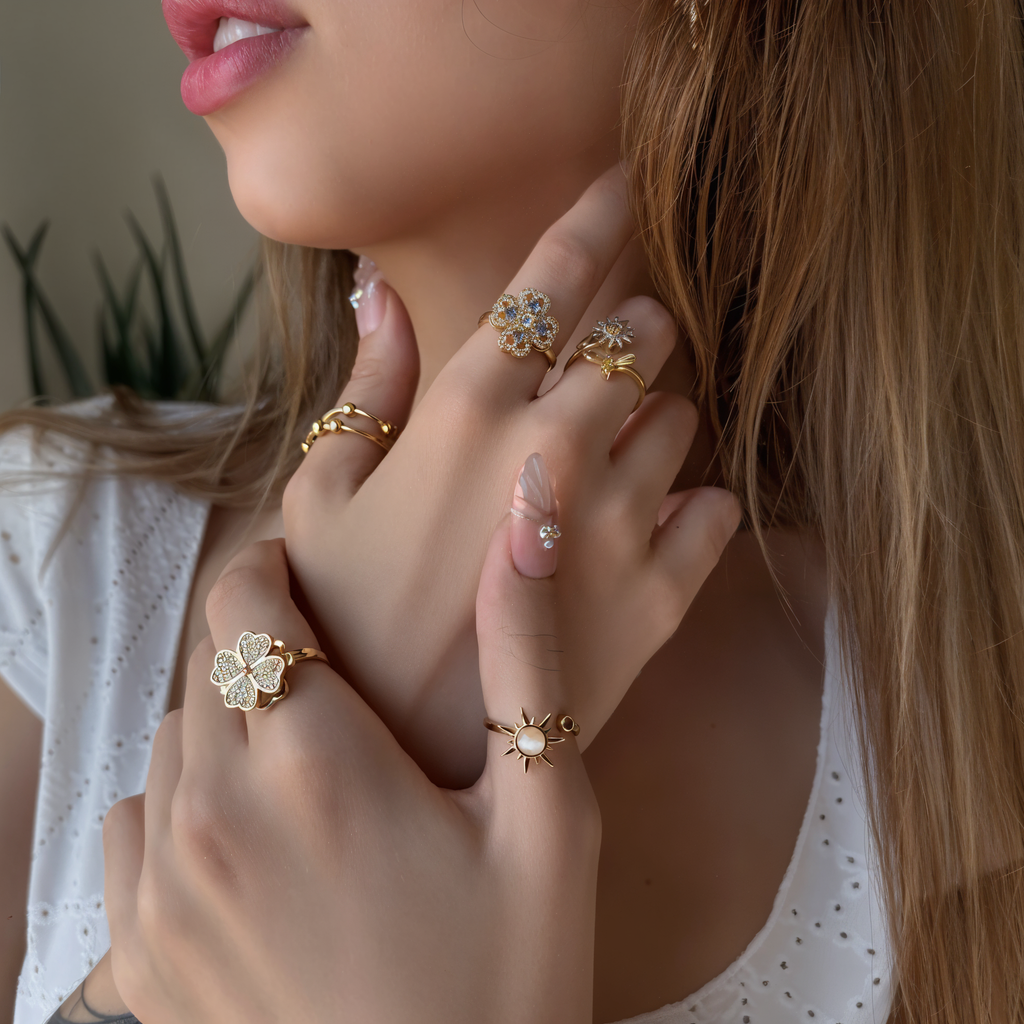 Anillo antiestrés Esferas giratorio y ajustable - Calagir.com