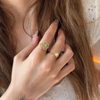 Anillo Flor antiestrés giratorio ajustable - Calagir.com