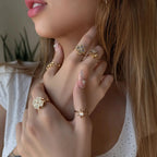Anillo Flor antiestrés giratorio ajustable - Calagir.com